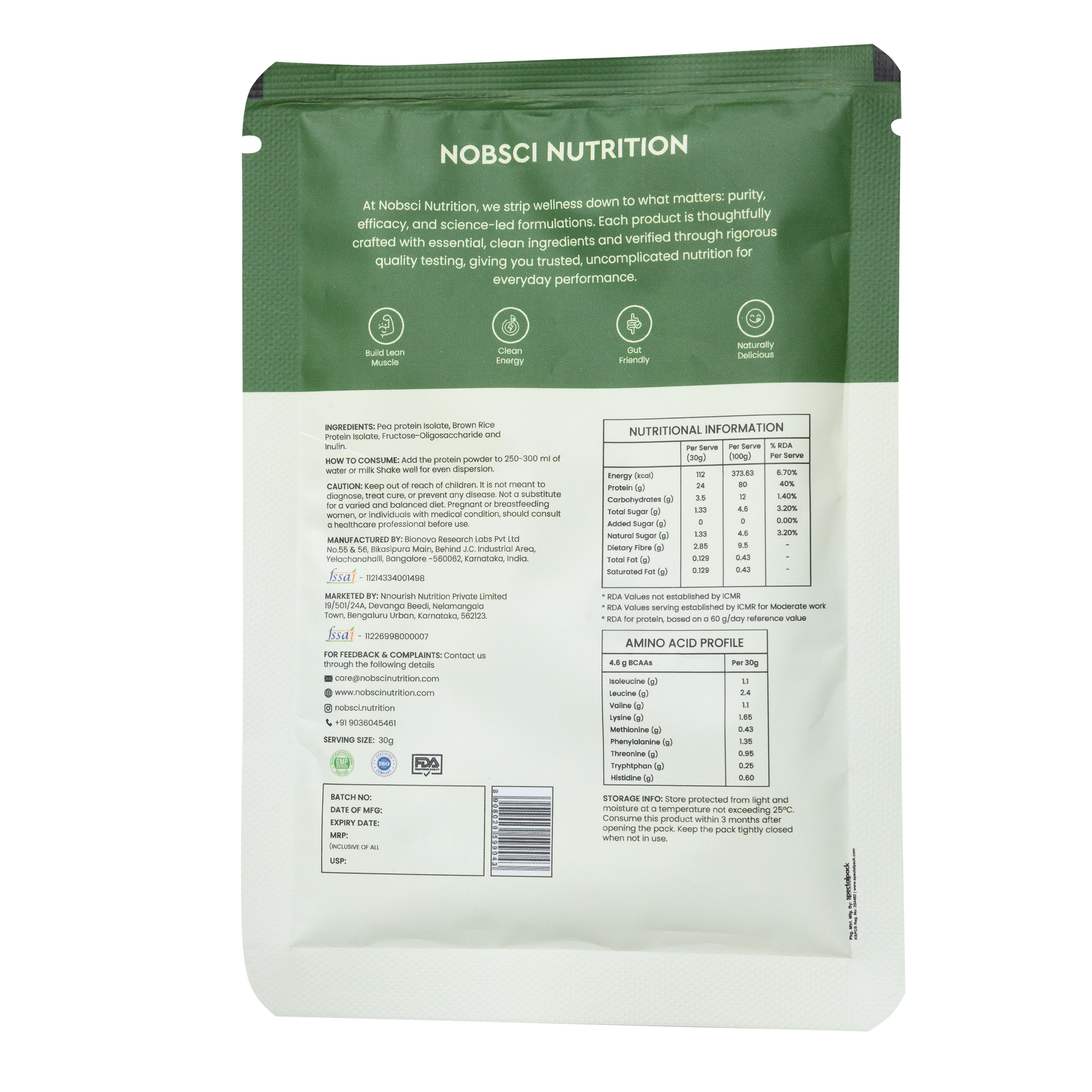 Plant Protein - Unflavoured Sachets Pack of 6