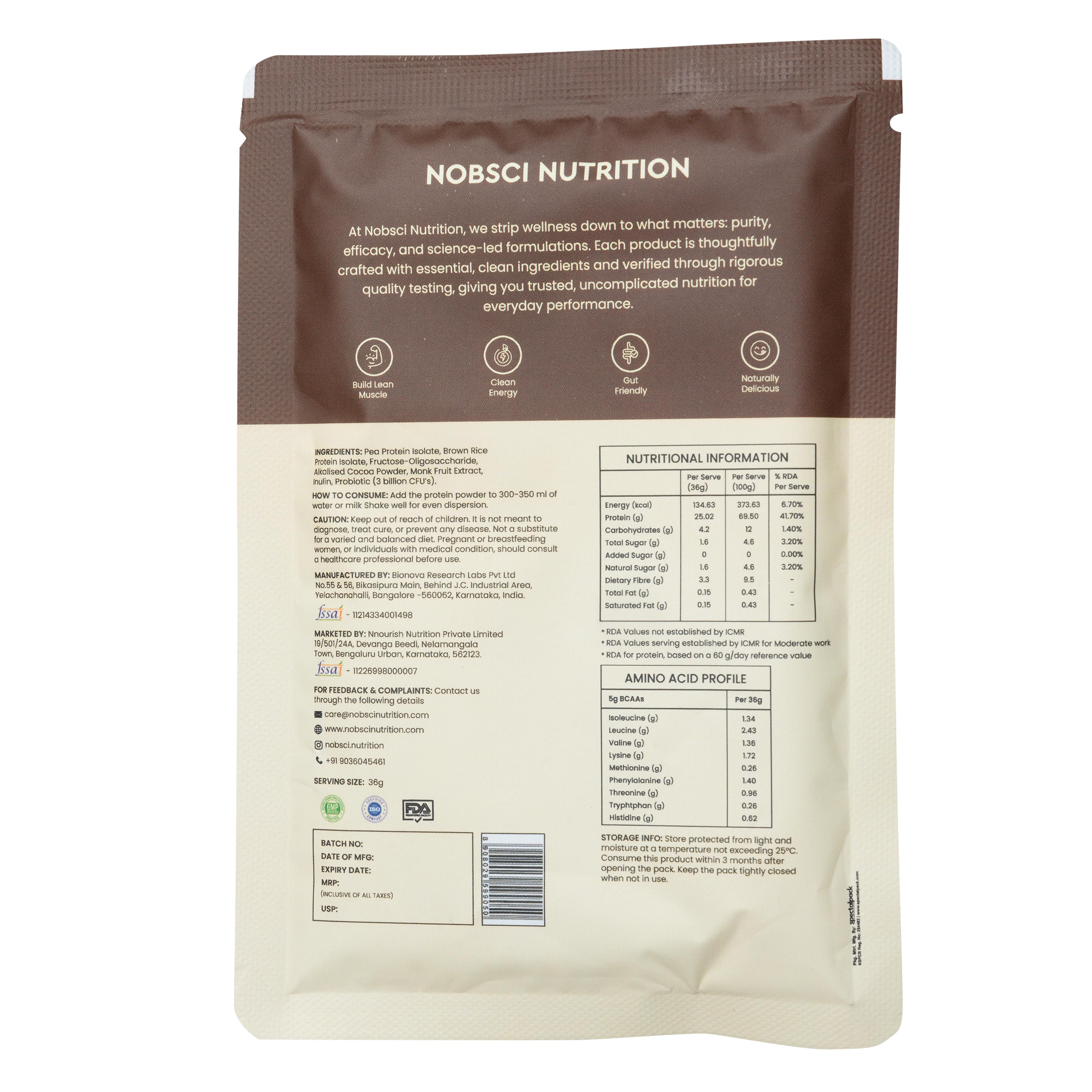 Plant Protein – Chocolate Sachets Pack of 6