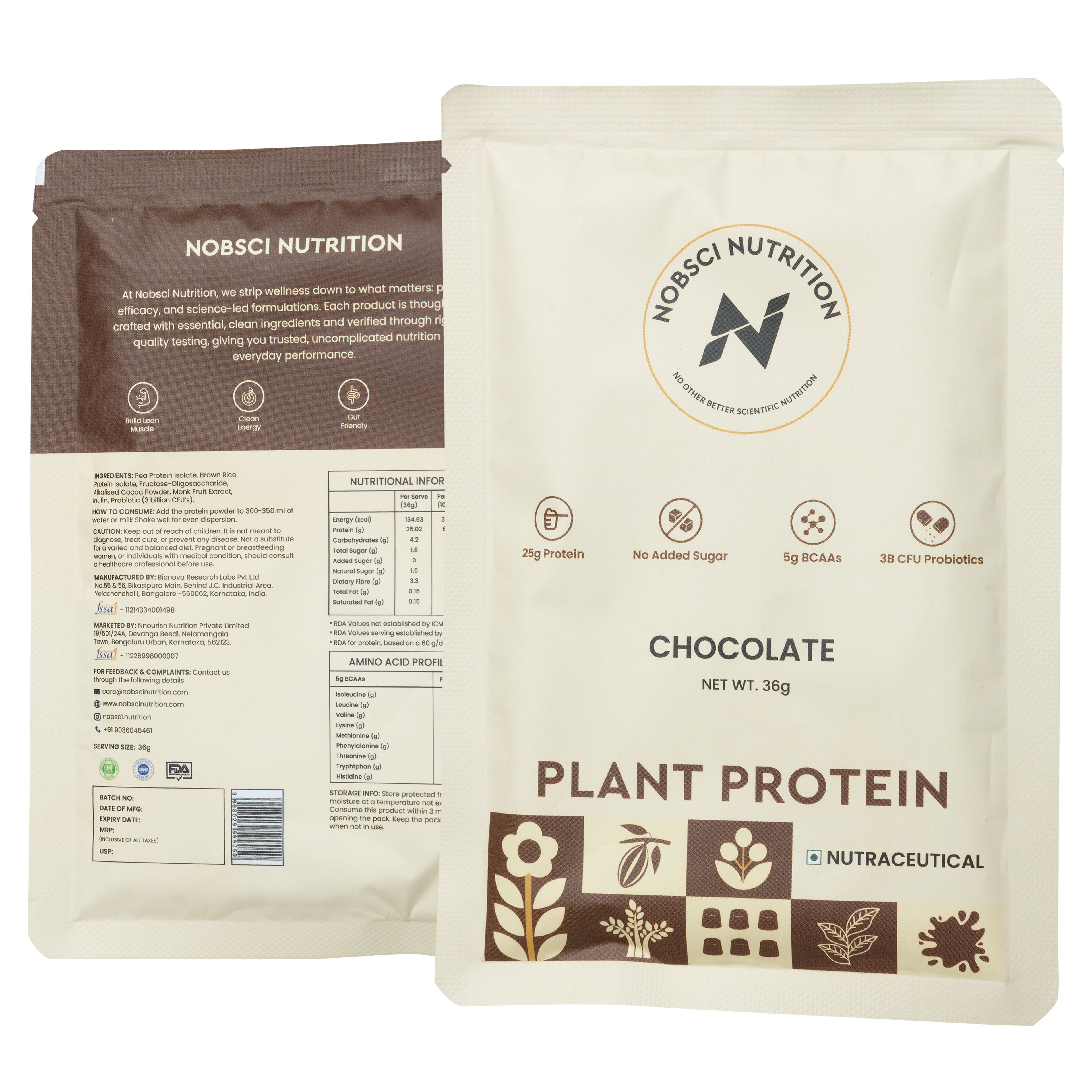 Plant Protein – Chocolate Sachets Pack of 6