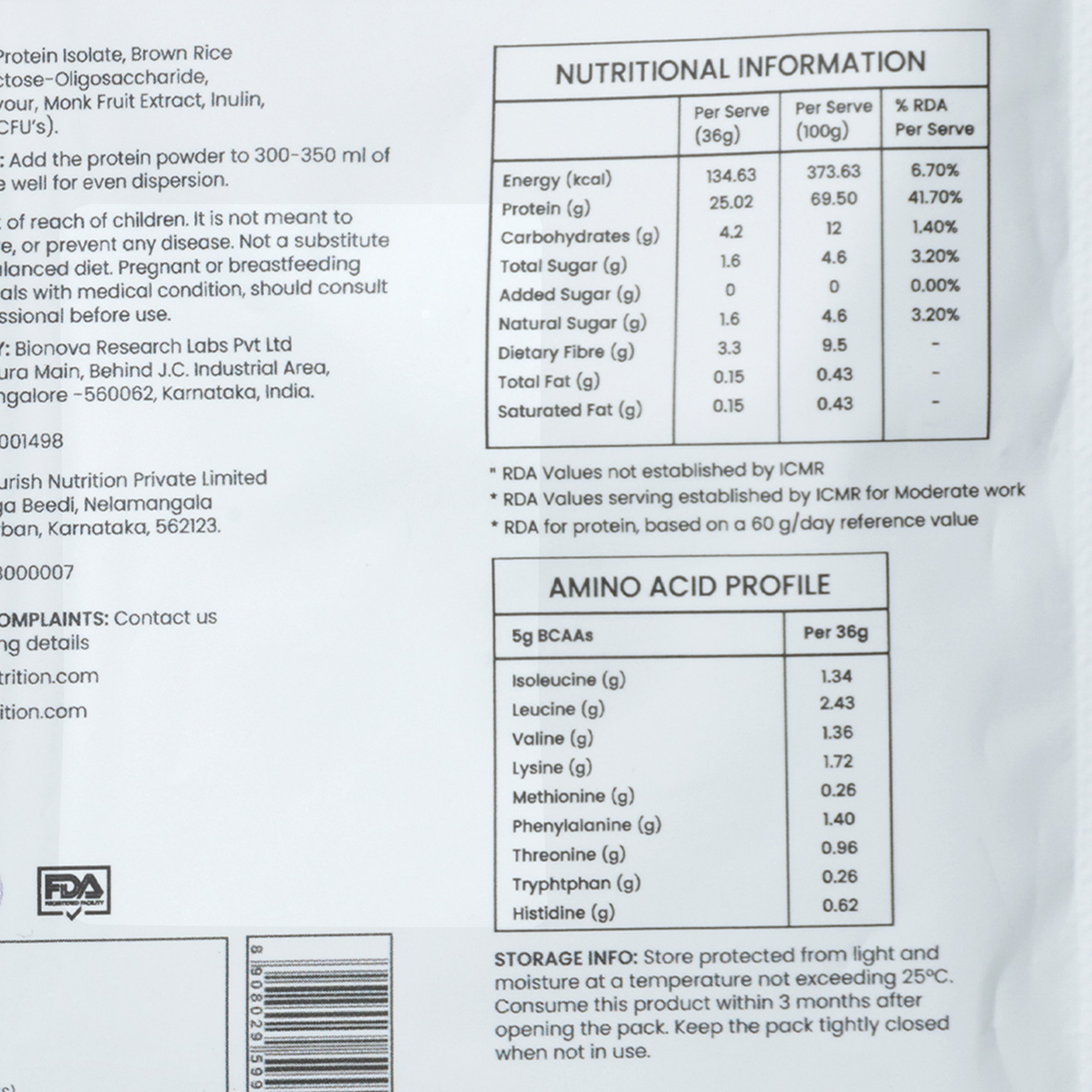 Plant Protein - Vanilla Sachets Pack of 6